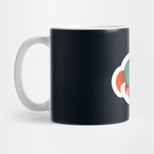 Cute Green Rocket Ship Mug